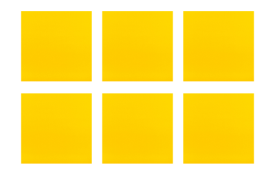 6 square sheets of yellow paper